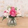 Artificial Flower Arrangement | Roses and Hydrangeas Cream Pink - RHV006 