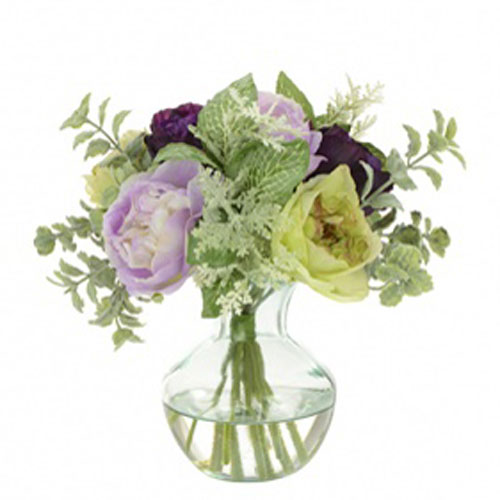 purple silk flower arrangements