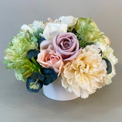 Artificial Flower Arrangement | Peony and Roses Bowl - PEO014 3B