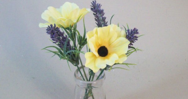 yellow silk flower arrangements