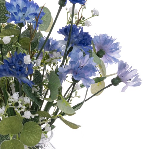 Artificial Flower Arrangements | Cornflowers and Foliage - COR007 6B Artificial Flower Arrangements | Cornflowers and Foliage - COR007 6B