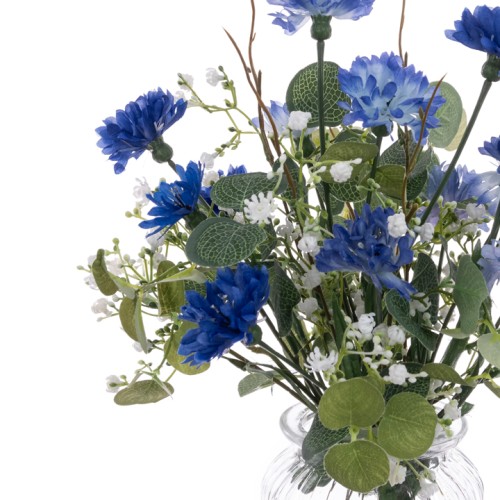 Artificial Flower Arrangements | Cornflowers and Foliage - COR007 6B Artificial Flower Arrangements | Cornflowers and Foliage - COR007 6B