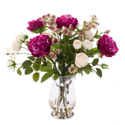 Artificial Flower Arrangements | Faux Peony Rose and Astrantia - PEO009 2A