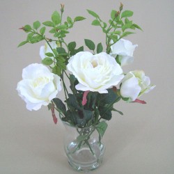 Ivory Roses Artificial Flower Arrangement - ROS005 