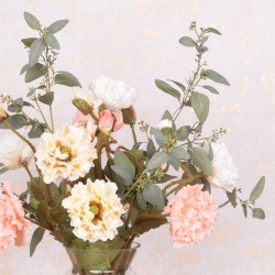 Artificial Flower Arrangements | Faux Poppy and Eucalyptus Vase 67cm - POP003 4C
