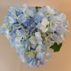 Centerpiece Arrangement | Blue Artificial Hydrangeas in Blue Crackle Glass Bowl - HYD012 Centerpiece Arrangement | Blue Artificial Hydrangeas in Blue Crackle Glass Bowl - HYD012