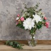 Dahlias and Pink Roses Artificial Flower Arrangement - DAH003 