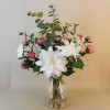 Dahlias and Pink Roses Artificial Flower Arrangement - DAH003 