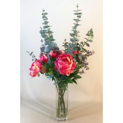 Elegant Pink Peonies Vase | Artificial Flower Arrangements - PEO007 FR