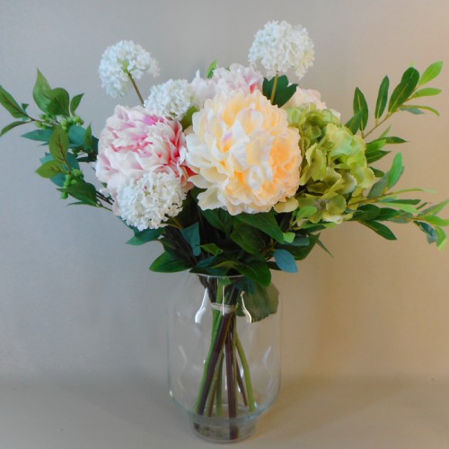 Luna Artificial Peony Peach 56cm - P240 L3