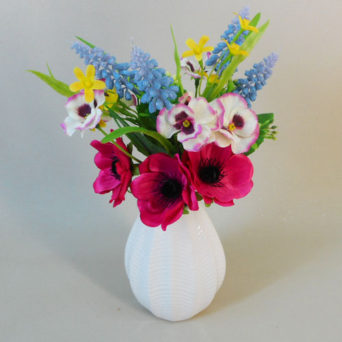 Artificial Flower Arrangement Spring Mix With Anemones In