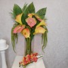 Artificial Flower Arrangements Calla Lilies and Anthuriums Multi - CLV016 4C