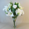 Statement Artificial Flower Arrangement | Lilies and Roses White - LIL018 EOF7