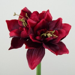 Artificial Amaryllis Flowers Red 55cm - A011