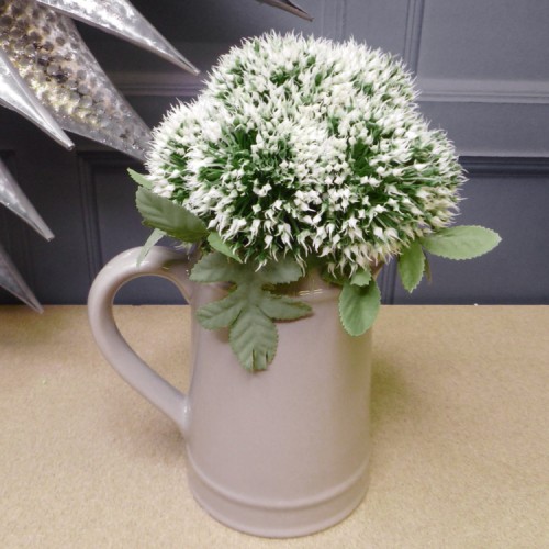 Artificial Allium Bundle White Green 22cm - A036 BB3