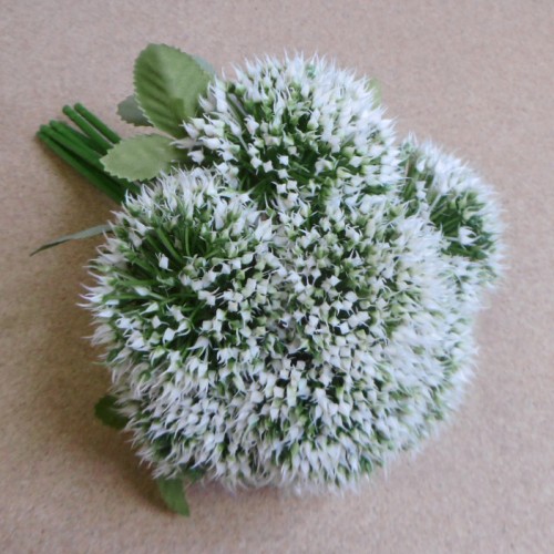 Artificial Allium Bundle White Green 22cm - A036 BB3