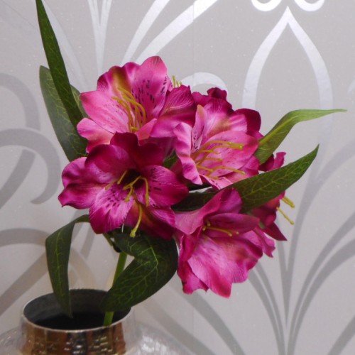 Artificial Alstroemeria Stem Magenta Pink 48cm - A056 B4