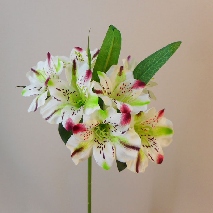 Artificial Alstroemeria Stem Cream Green Pink 48cm | Artificial Flowers