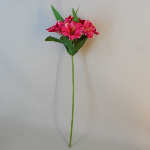 Artificial Alstroemeria Stem Hot Pink 48cm - A052 