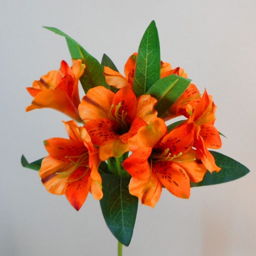 Artificial Alstroemeria Stem Orange 48cm - A050 B2