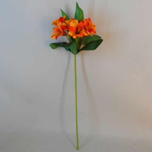 Artificial Alstroemeria Stem Orange 48cm - A050 B2