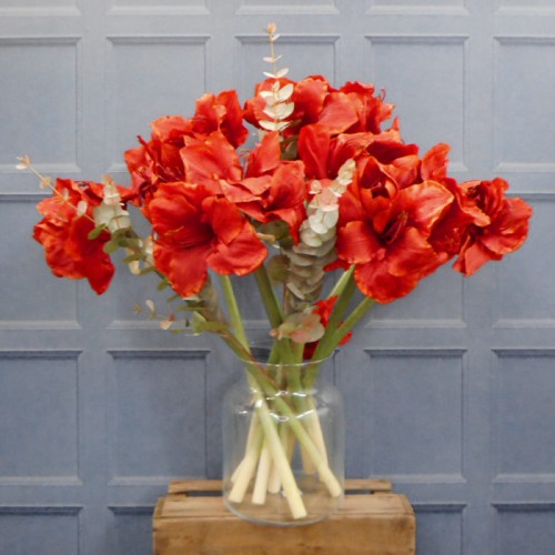 Premium Artificial Amaryllis Red 75cm - A003 A3