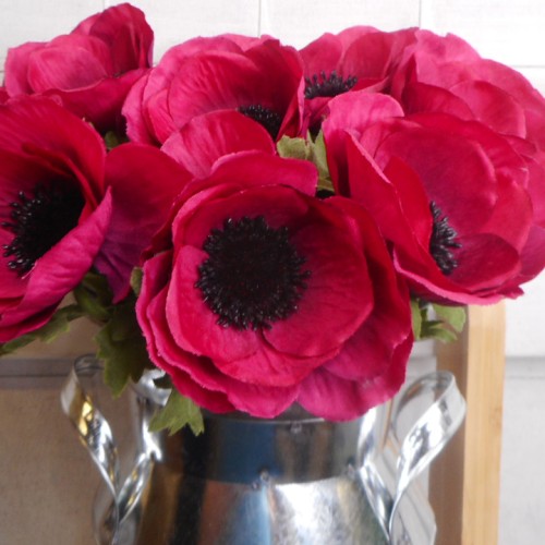 Silk Anemone Dark Pink 38cm - A083 C4 Silk Anemone Dark Pink 38cm - A083 C4