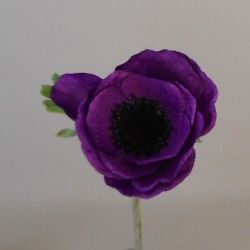 Silk Anemone Purple 38cm - A082 C3