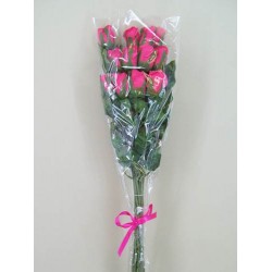 Silk Roses Bouquet Hot Pink 55cm - R010e P4