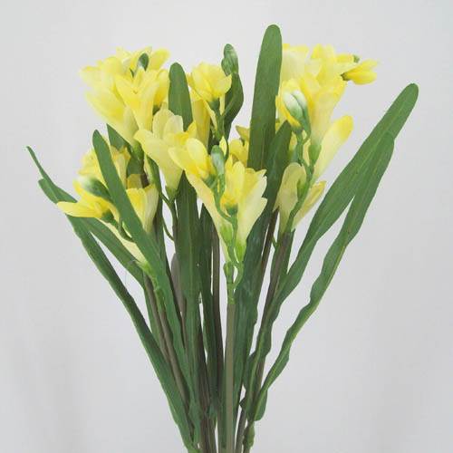 Silk Freesias Bunch Yellow 50cm - F004 C4