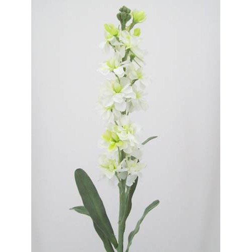 Artificial Stocks White Flowers 85cm - S011 R2 Artificial Stocks White Flowers 85cm - S011 R2