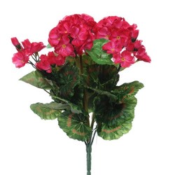 Artificial Geranium Plant Hot Pink 36cm - G110 F3