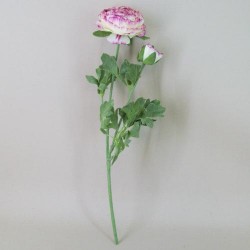Artificial Ranunculus Flowers Cream and Dark Pink 40cm - R042B N3