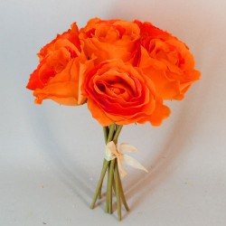 Artificial Roses Bunch Orange 26cm - R139 GG1