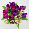 Artificial Tulips Bundle Purple Pink Green 23cm - T037 P4