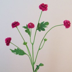 Artificial Button Asters Hot Pink 58cm - A112 A2