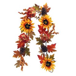 Artificial Sunflowers Autumn Garland 150cm - AUT012 BB1