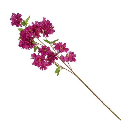 Artificial Cherry Blossom Branch Hot Pink Flowers 91cm - B084 B1