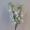 Artificial Cherry Blossom Branch White Short Stem 48cm - B038 JJ2