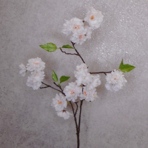 Artificial Cherry Blossom Branch White 75cm - B034 B2