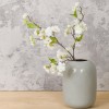 Artificial Cherry Blossom Branch White Short Stem 48cm - B038 JJ2