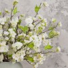 Artificial Cherry Blossom Branch White Short Stem 48cm - B038 JJ2