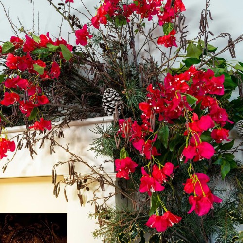 Artificial Bougainvillea Hot Pink Trailing 117cm - B026 