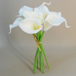 Real Touch Calla Lilies Bundle Ivory 31cm - L038 I2