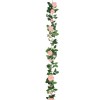 Artificial Camellias Garland Coral Pink Peach 180cm - C026 A4