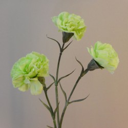 Artificial Spray Carnations Pale Green 60cm - C098 C1