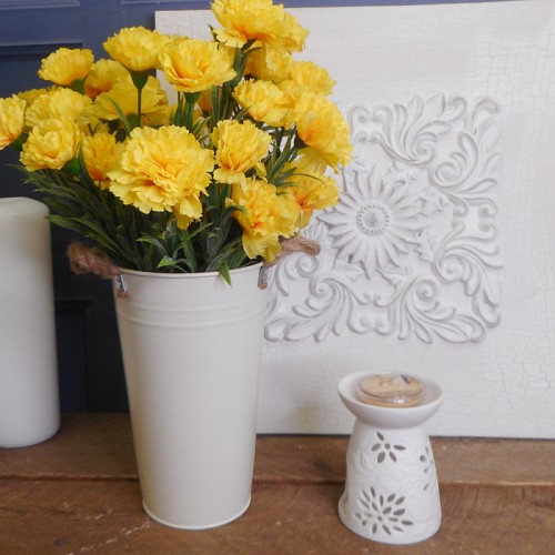 Fleur Artificial Carnations Bunch Yellow 45cm - C257 H3