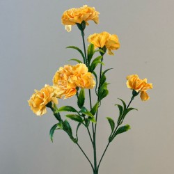 Artificial Spray Carnations Yellow 58cm - C215 J4