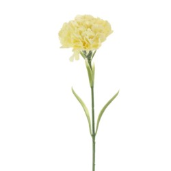 Artificial Carnations Butter Lemon 41cm - C099 