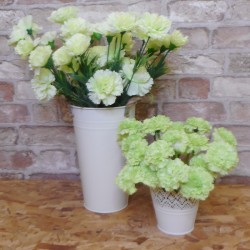 Fleur Artificial Carnations Bunch Green 45cm - C255 C3